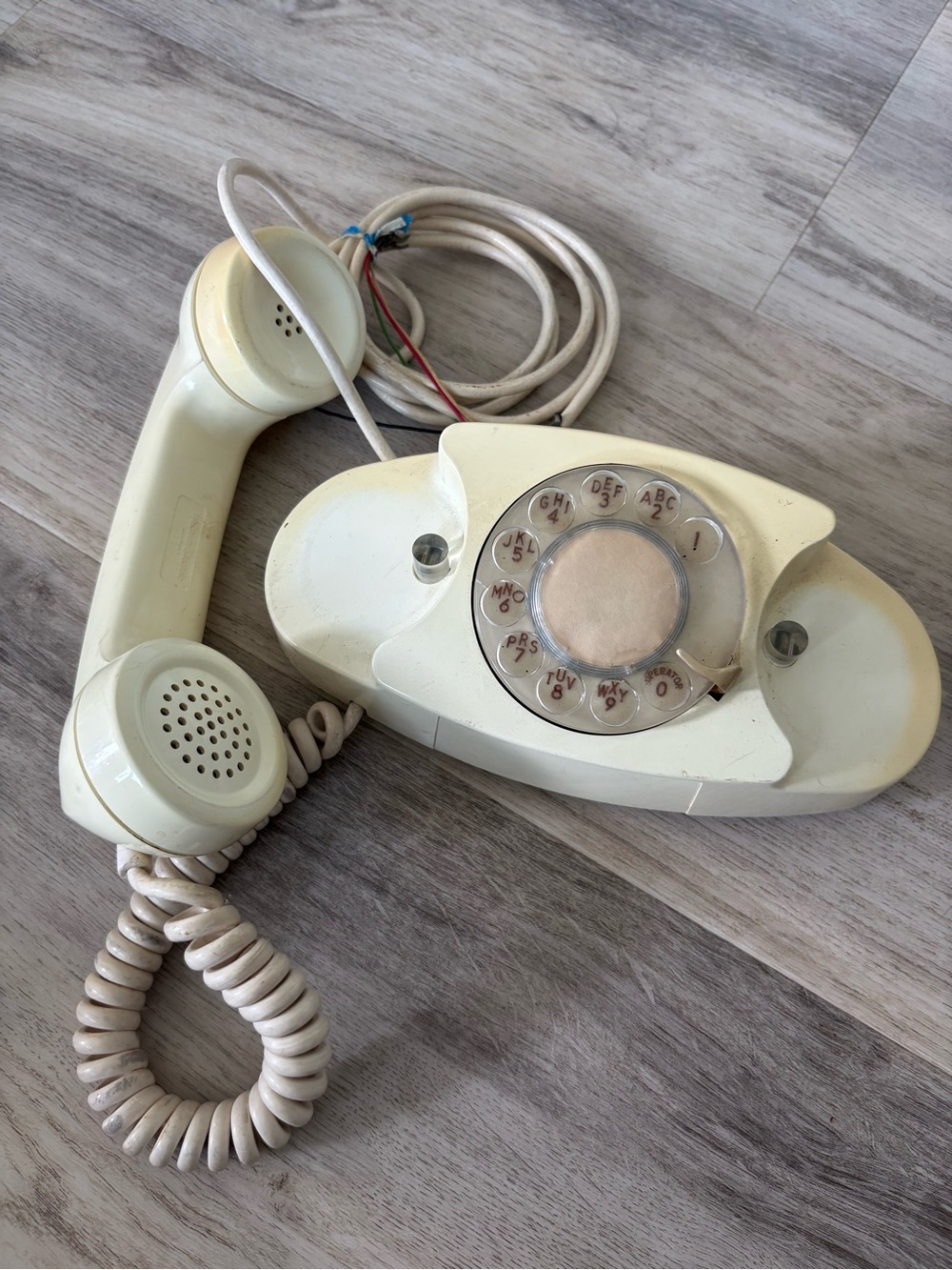 Vintage Cream Ivory Rotary Western Electric Princess Phone